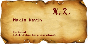Makis Kevin névjegykártya